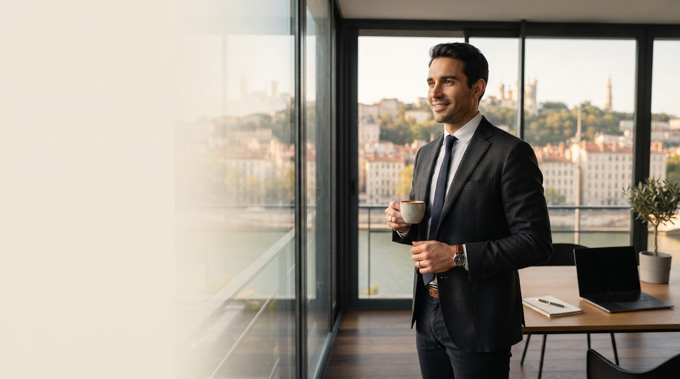 Xaviro Lunezo — professionnel travaillant à distance avec des tableaux de bord d'analyse financière